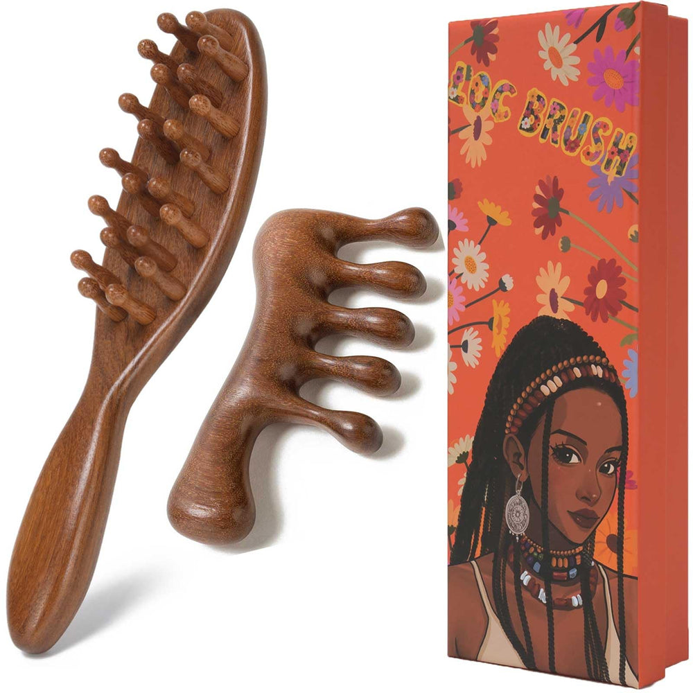 Moreinday brosse loc dreads santal : démêlage en douceur et confort du cuir chevelu.