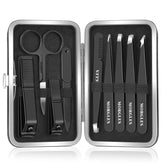 MORGLES ensemble pinces coupe-ongles etui cuir: kit complet pour manicure précise et portable.