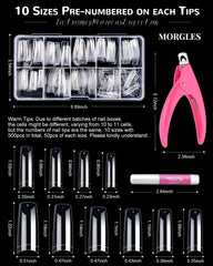 MORGLES kit-outils ongles claires, outils complets pour réalisation maison