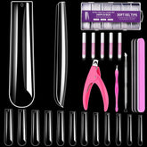 Ongles Morgles carrés extra longs 3XL prêts à poser pour un look durable à domicile.