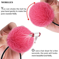 morgles pompon duveteux jaune pour cheveux, apporte un accent joyeux à chaque coiffure
