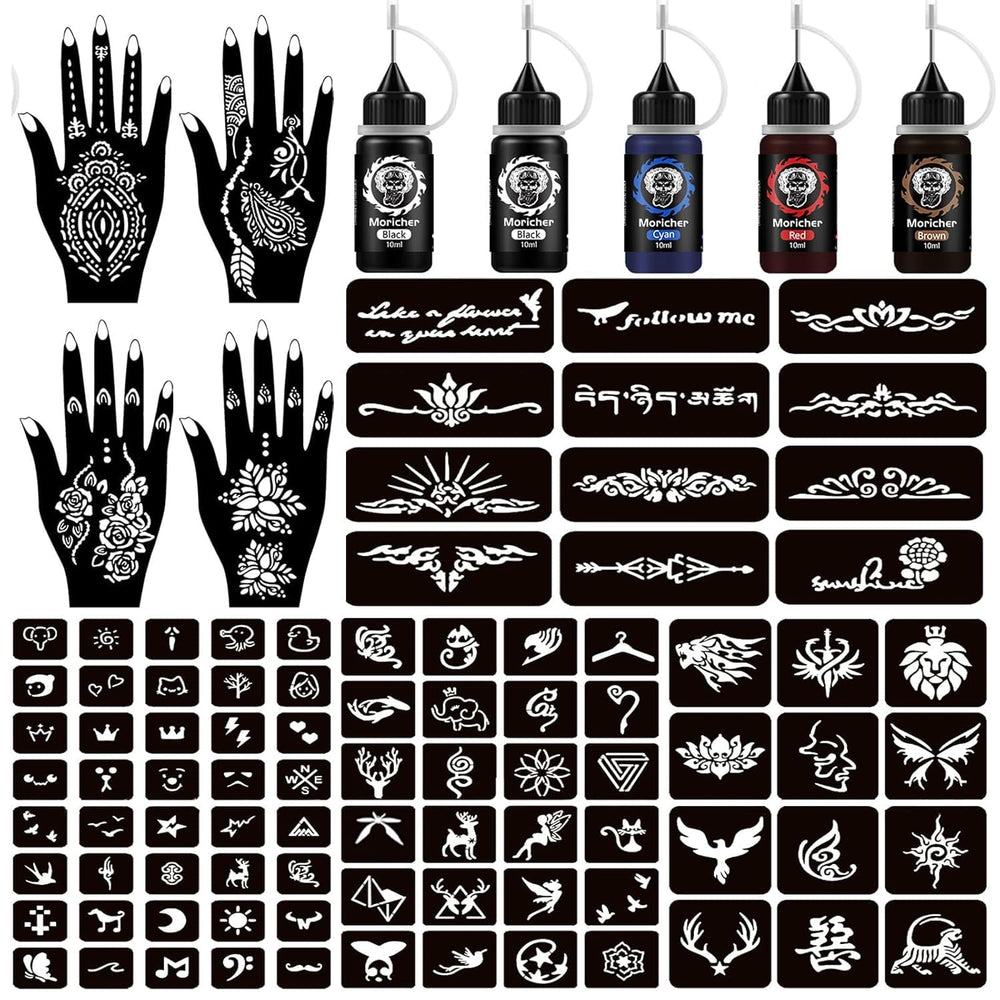 Moricher Henna Kit – cônes de tatouage faciles à appliquer.