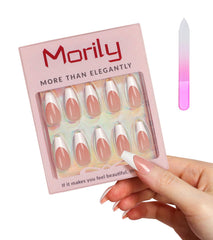Morily ensemble 30 ongles longs cercueil, kit prêt à poser.