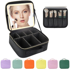 MORMID sac maquillage voyage avec miroir LED amovible pour un éclairage précis