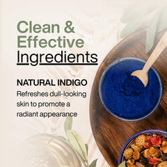 MOROCCAN MCHICHA Texture fine de poudre Nila Bleue pour peau lisse.