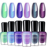 Morovan Chameleon ensemble vernis 6 couleurs avec effet holographique selon la lumière