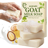 Morovan Goat Milk Soap three-bar pack shown for daily moisturizing