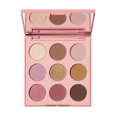 Palette Morphe 9G Éclat Aube pour regards chauds et rosés, portés polyvalents.