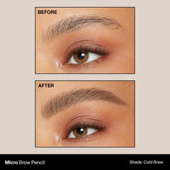 MORPHE Micro Dual Eyebrow Pencil – goupillon pour estomper et façonner naturellement les sourcils.
