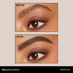 MORPHE Micro Dual Sourcils: traits poilus fins pour un effet naturel.