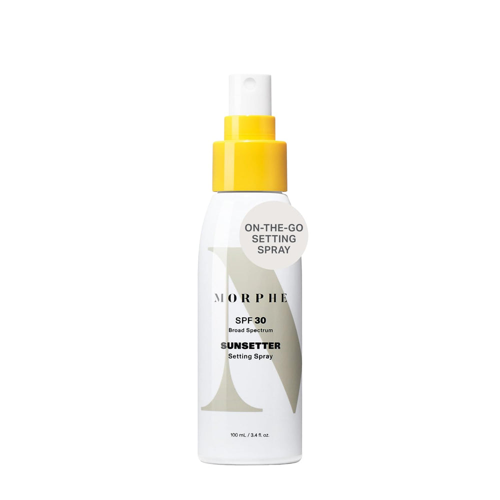 MORPHE Sunsetter Spectrum, bouteille-vaporisateur, protection SPF 30 légère et rapide à appliquer.