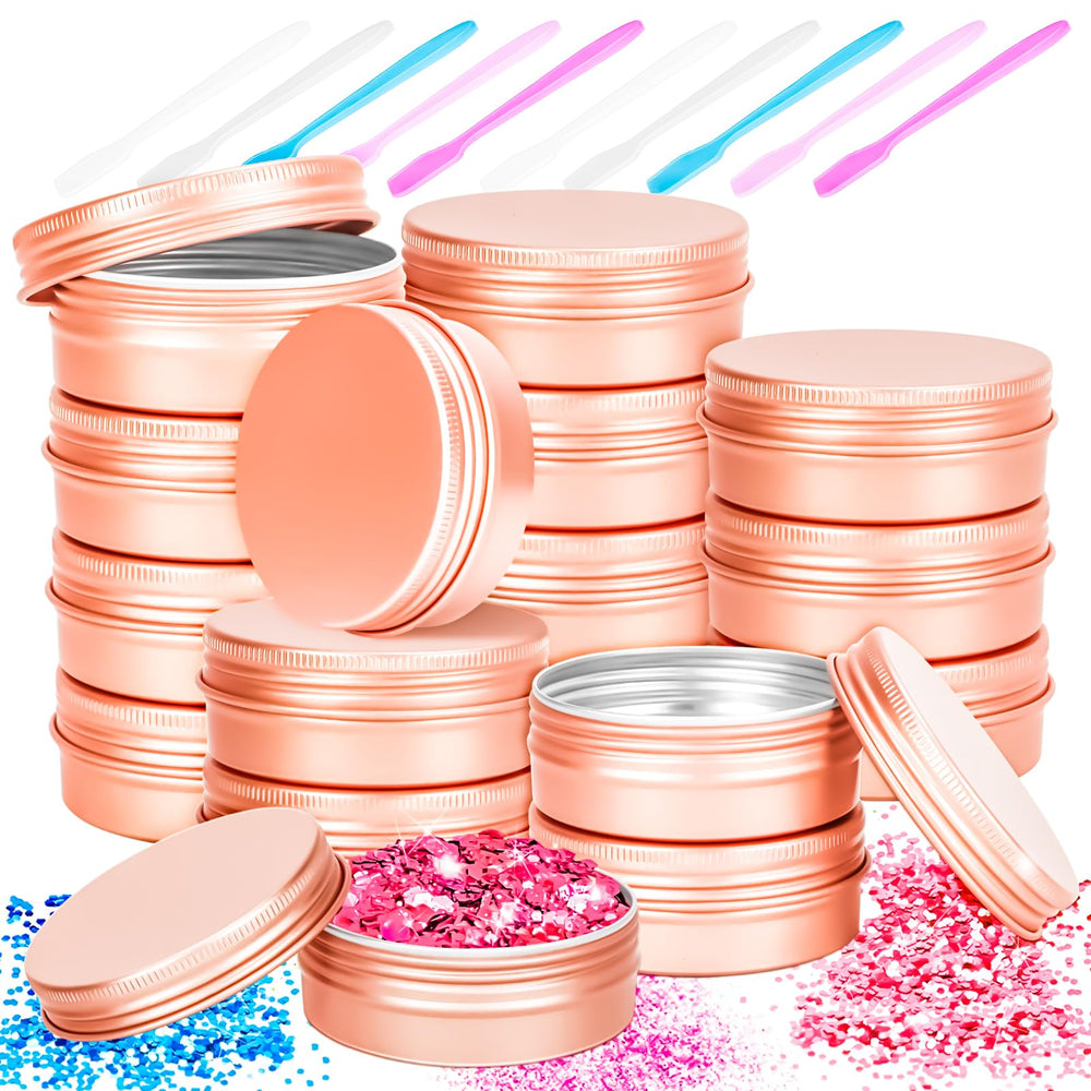 MotBach boîtes aluminium 60 ml ouvertes, rangement portable et accès rapide.