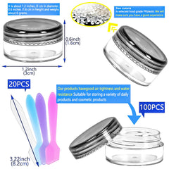 Contenant mini cosmétique MotBach rond 5 g, parfait pour crèmes et échantillons.