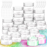 MotBach: ensemble de 20 pots plastiques 30 ml avec couvercles, rangement pratique.