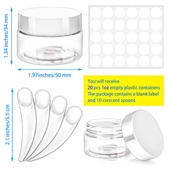 MotBach: pot plastique 30 ml ouvert, démontrant étanchéité fiable.