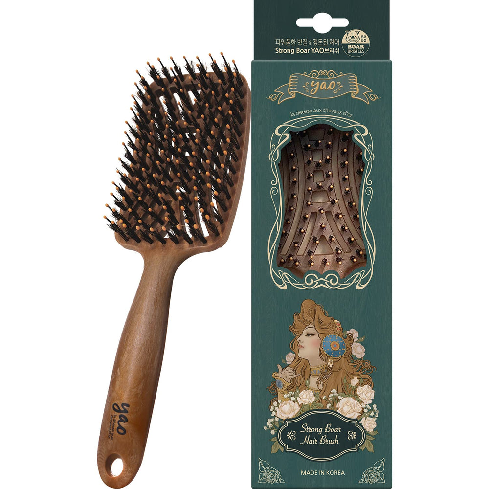 Brosse Mothers Corn Yao poils de sanglier, ventilation pour démêler rapidement et obtenir de l éclat