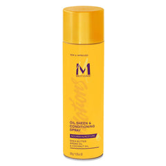 Motions Brillance et Soin: spray huile pour cheveux offrant éclat et entretien facile.