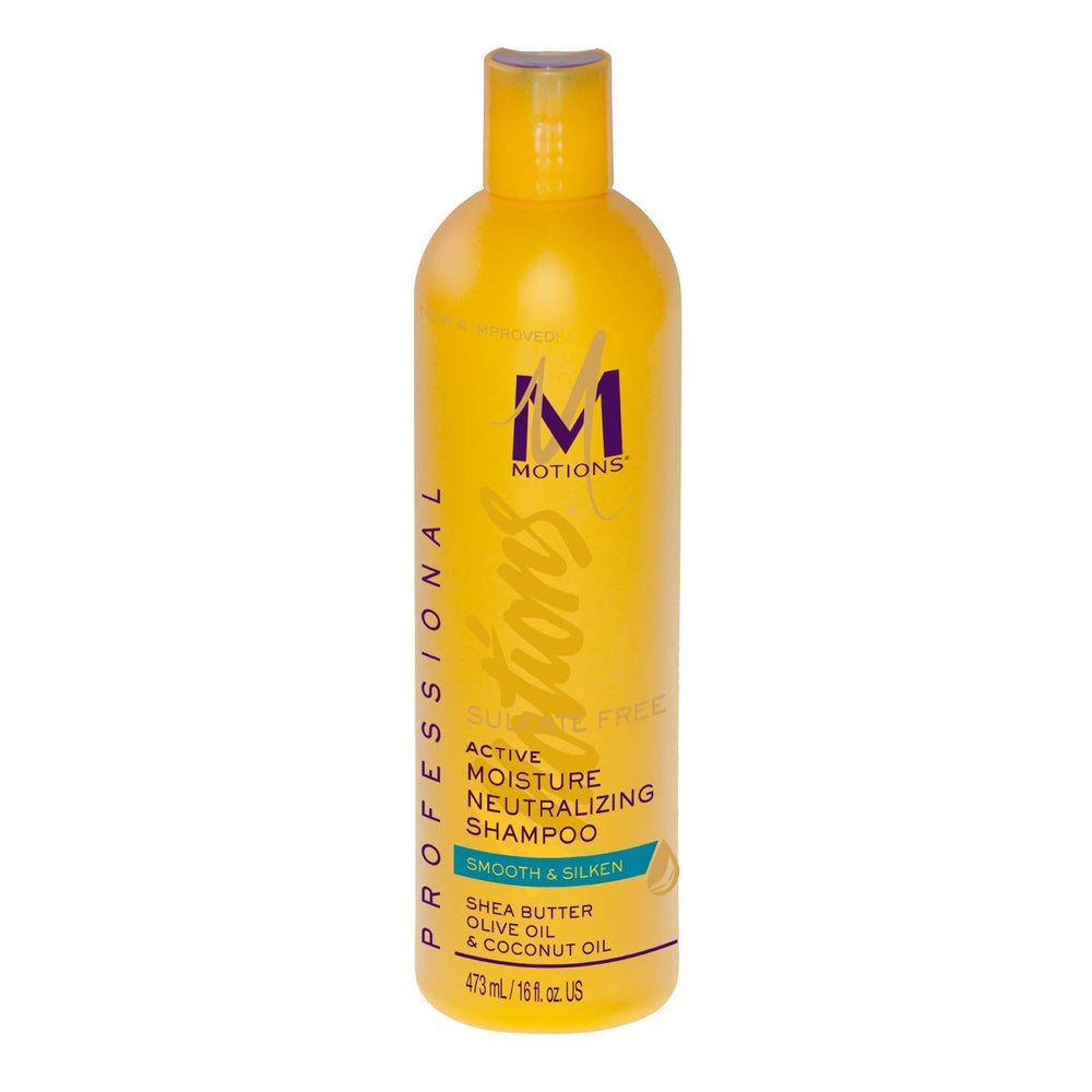 motions pro neutralisant shampoing, bouteille 473 ml prête pour votre routine capillaire.