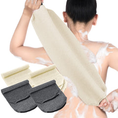 Gant exfoliant dos Moukeren avec anse gris pour atteindre le dos facilement.
