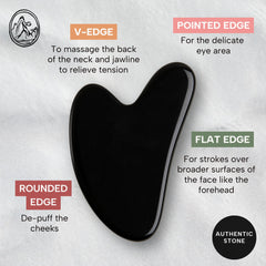 Mount Lai pierre obsidienne noire pour massage du visage, favorise relaxation et rituel quotidien.