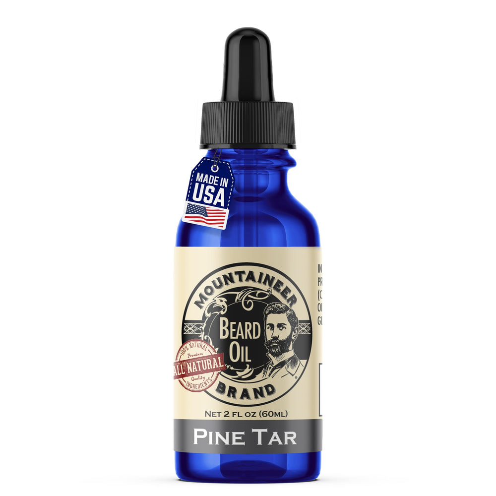 Mountaineer Brand Huile Barbe Bouteille Pin Goudron — hydratation naturelle pour votre barbe