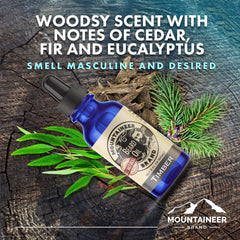 Mountaineer Brand huile barbe Timber gouttes faciles à utiliser.