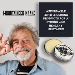 Application ciblée et facile, moustache bien définie avec Mountaineer Brand Original.