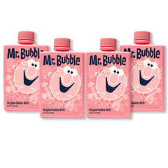 Mr. Bubble Original bubble-bath bottle pour delivers big, long-lasting bubbles.