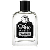 Mr. Fine Aftershave Platinum, flacon close-up, sensation rafraîchissante après rasage.