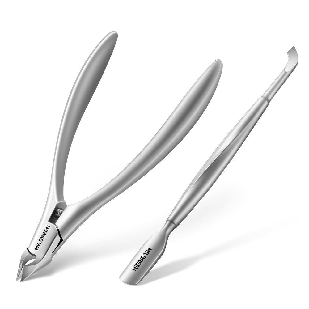 MR.GREEN Cuticle Nippers avec ressort intégré pour une manucure précise et confortable.
