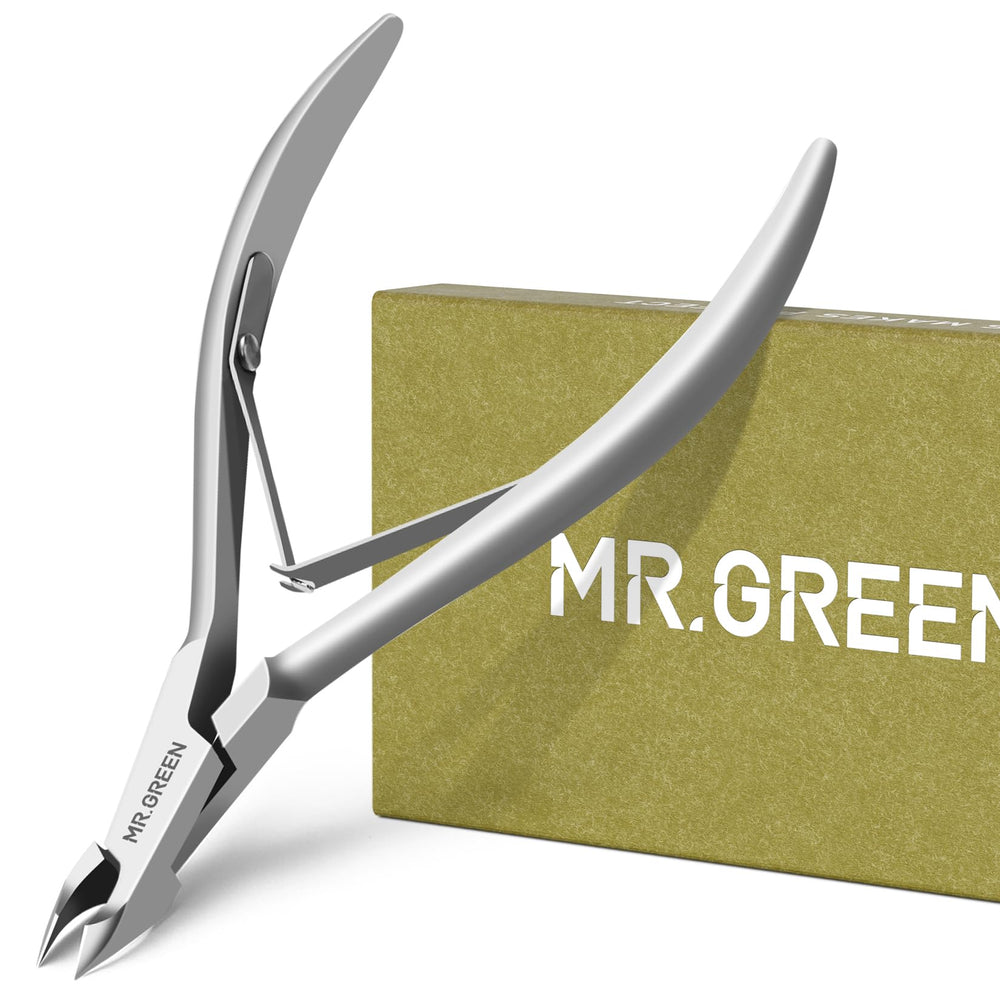 Pince-cuticules MR.GREEN en acier inoxydable pour des coupes nettes et précises.