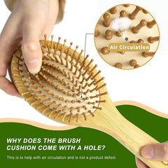 MRD mini-brosse en bambou pratique lors des déplacements
