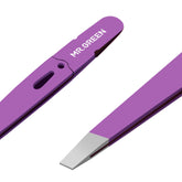MR.GREEN pince-sourcils-anglee-violet — precision pour retirer les poils fins.