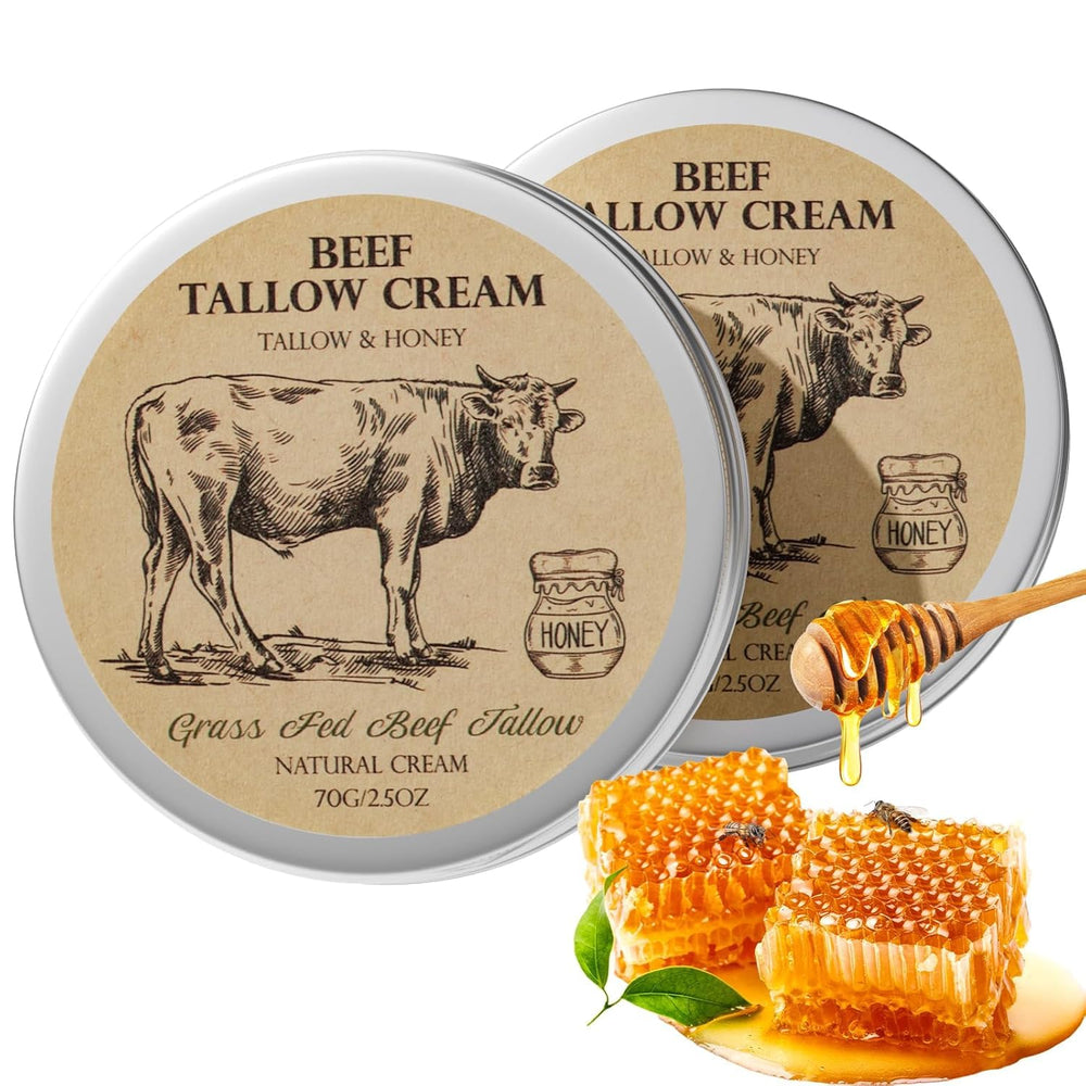 MROUVIK emballage crème graisse de bœuf et miel pour hydratation naturelle.