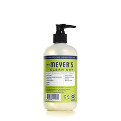 Étiquette du savon Mrs. MEYER'S verveine-citronnelle, parfum frais