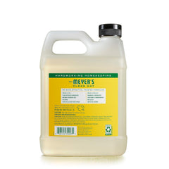 Mrs. Meyer's ingredients reveal aloe vera and olive oil in a fragrant honeysuckle blend.