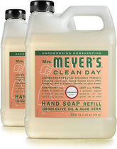 Savon pour les mains Mrs. Meyer's Clean Day, bouteille geranium et parfum frais.