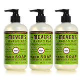 Savon pour les mains MRS. MEYER'S Apple en flacon ensemble triple, parfum pomme rafraîchissant.