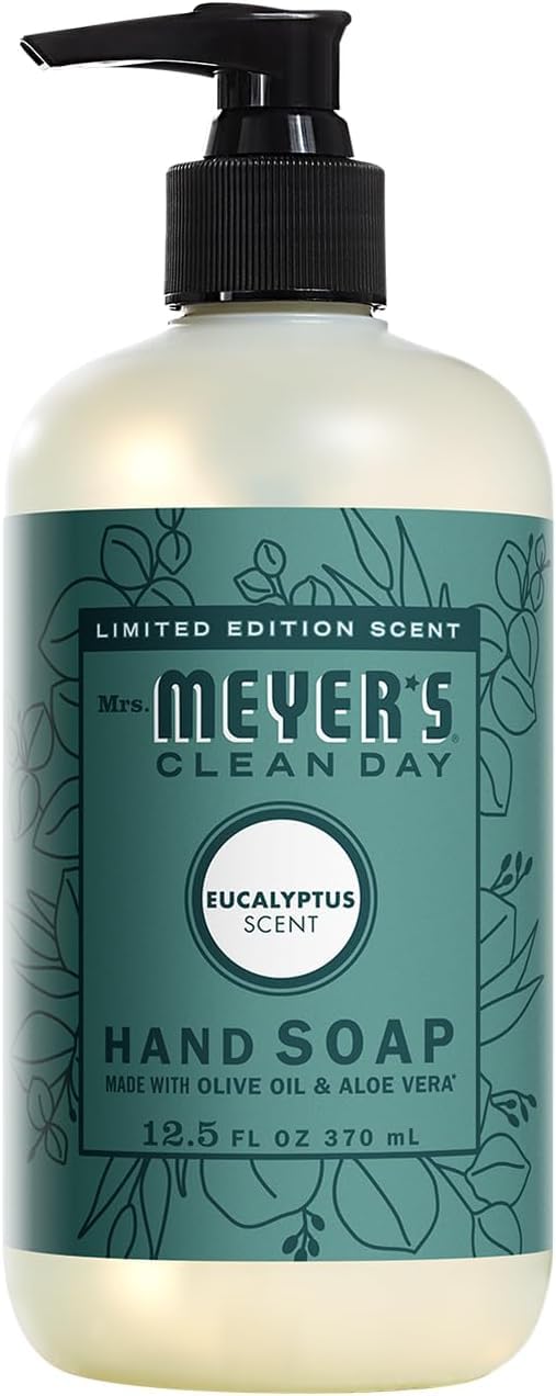 MRS. MEYER'S Eucalyptus: bouteille-mains, savon doux pour le lavage quotidien des mains.