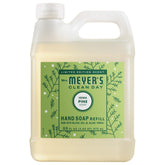 Savon pour les mains Mrs. Meyer's Iowa Pine Recharge – bouteille prête pour le lavage des mains.