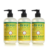 Mrs. Meyer's Savon Mains Chevrefeuille: bouteille Pack3, parfum frais et hydratant.