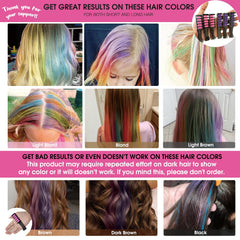 MSDADA peigne-crayon cheveux violet et rose, couleur temporaire lavable facilement