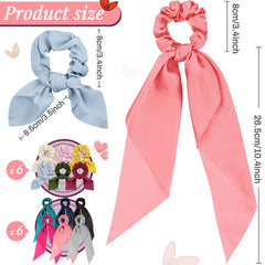 MTLEE ruban-coiffure satin long rose idéal pour accessoires colorés