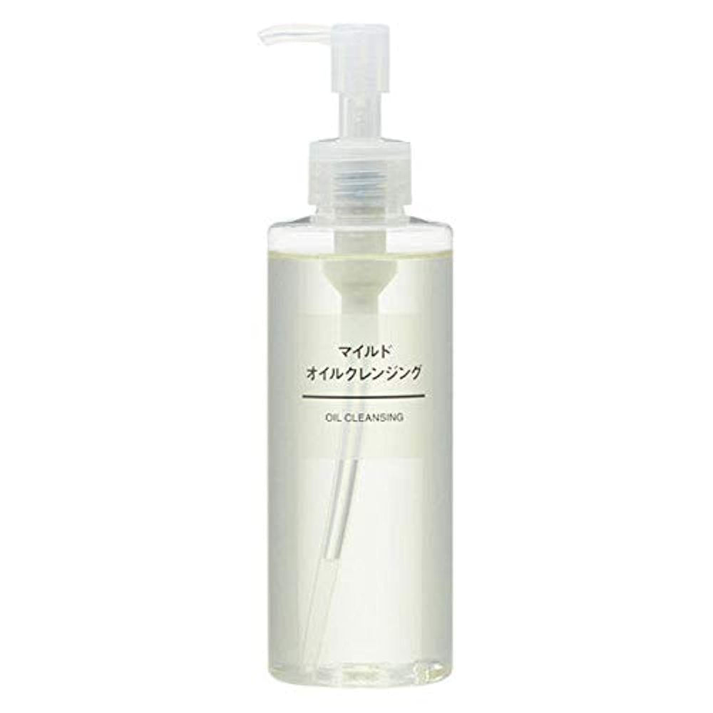 Muji huile démaquillante douce en bouteille prête au démaquillage rapide.