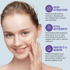 Mulukiss tallow de boeuf pour le visage, application facile et absorption rapide.