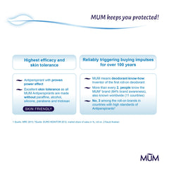 MUM application roll-on confortable facilitant l’utilisation quotidienne.