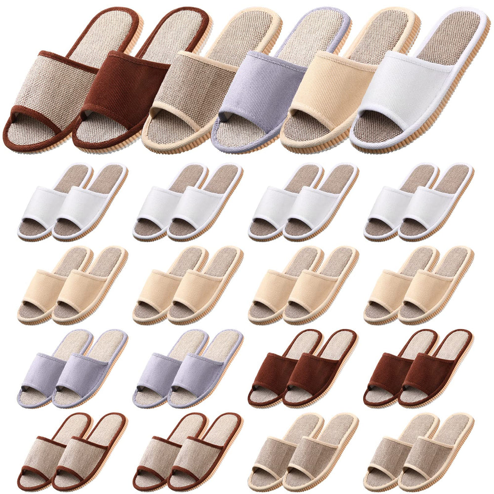 Chaussons Mumufy à orteil ouvert, respirants, idéaux pour accueillir vos invités.