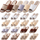 Chaussons Mumufy à orteil ouvert, respirants, idéaux pour accueillir vos invités.