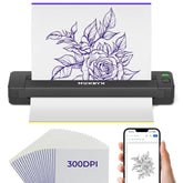 MUNBYN ITP06: impression 300 DPI nette pour des pochoirs tatouage précis.