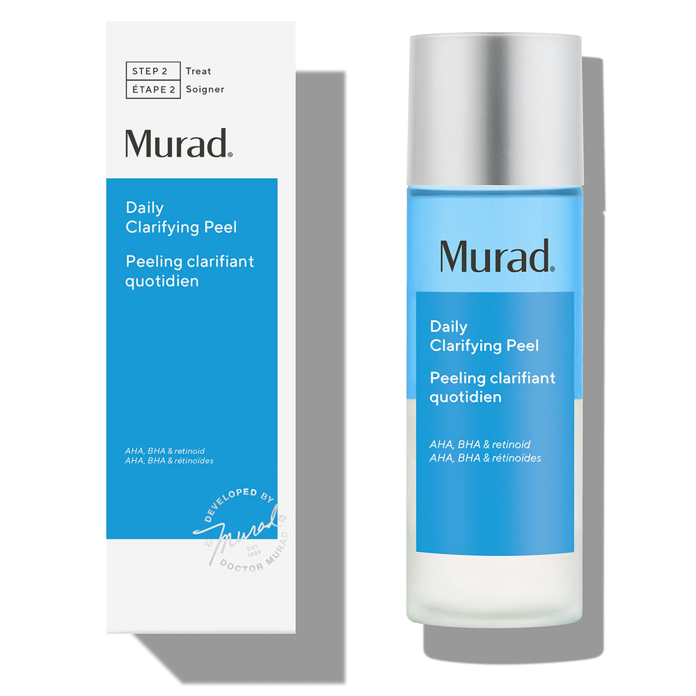 Murad Daily Clarifying Peel dans sa bouteille prête pour une peau plus nette et raffermie des pores.